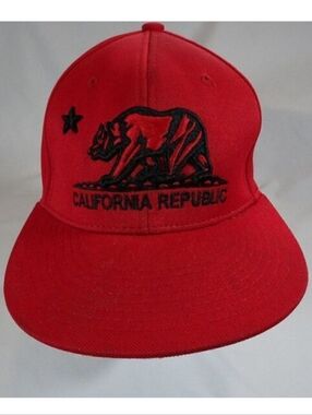 Pit Bull Quick Dry California Republic Red Hat Size S